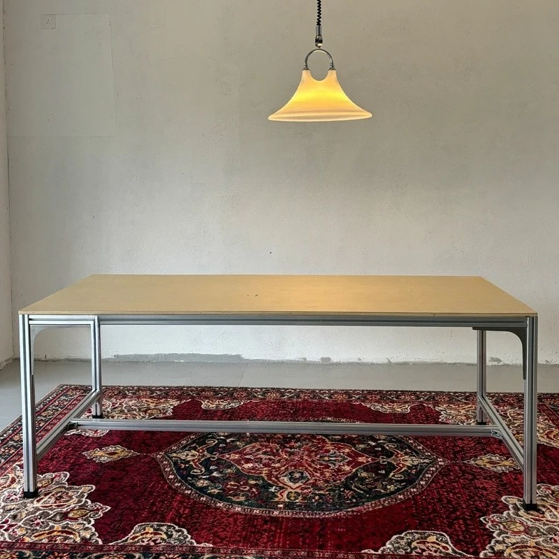 Modern birch marine panel aluminum profile office computer desk, rectangular table
Modern birch marine panel aluminum profile office computer desk, rectangular table