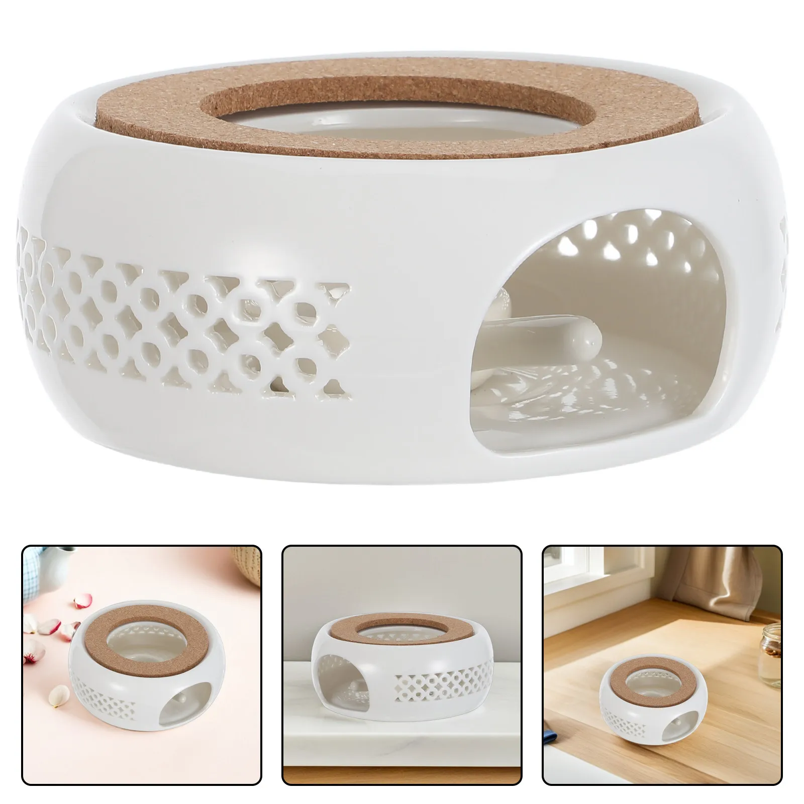 1Set Ceramic Tea Warmer with Tealight Holder Sturdy Heat Retention Elegant Warmer Base for Home Kitchen Party Tea Coffee Milk
1Set Ceramic Tea Warmer with Tealight Holder Sturdy Heat Retention Elegant Warmer Base for Home Kitchen Party Tea Coffee Milk