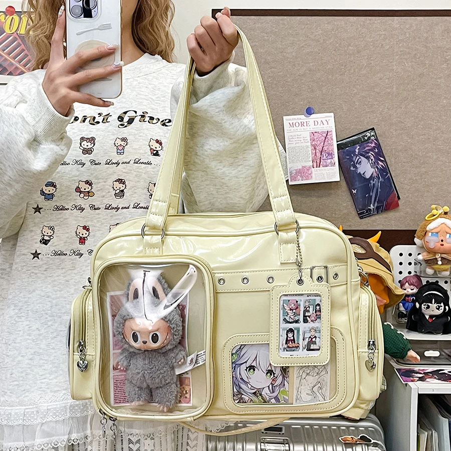 Y2k Harajuku Shoulder Bag Women Backpack Korean Transparent Ita Bag School Crossbody Bag Female Japanese Designer Preppy Handbag
Y2k Harajuku Shoulder Bag Women Backpack Korean Transparent Ita Bag School Crossbody Bag Female Japanese Designer Preppy Handbag