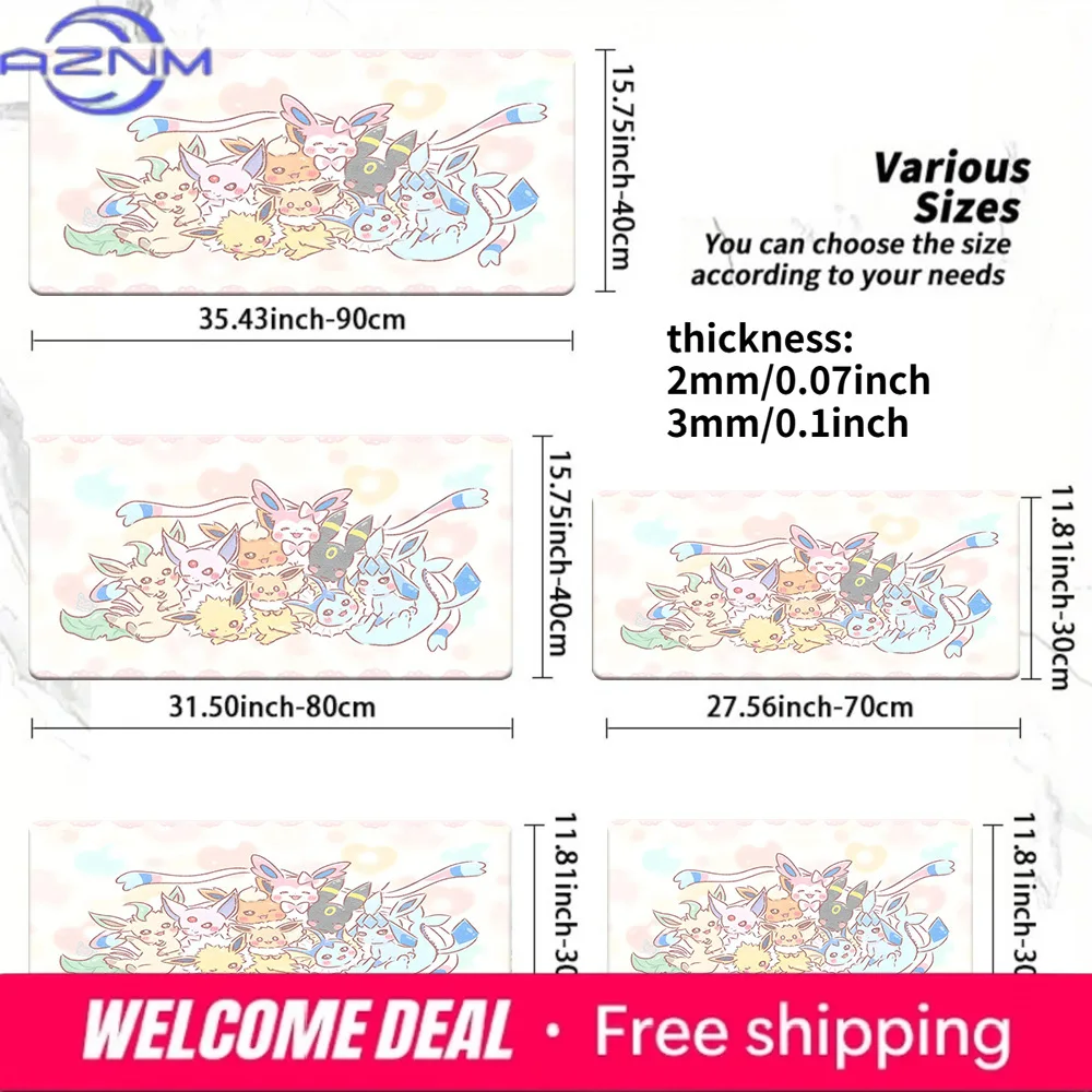 Cute Eevee Family Gaming Desk Mat Non-Slip Washable
Cute Eevee Family Gaming Desk Mat Non-Slip Washable