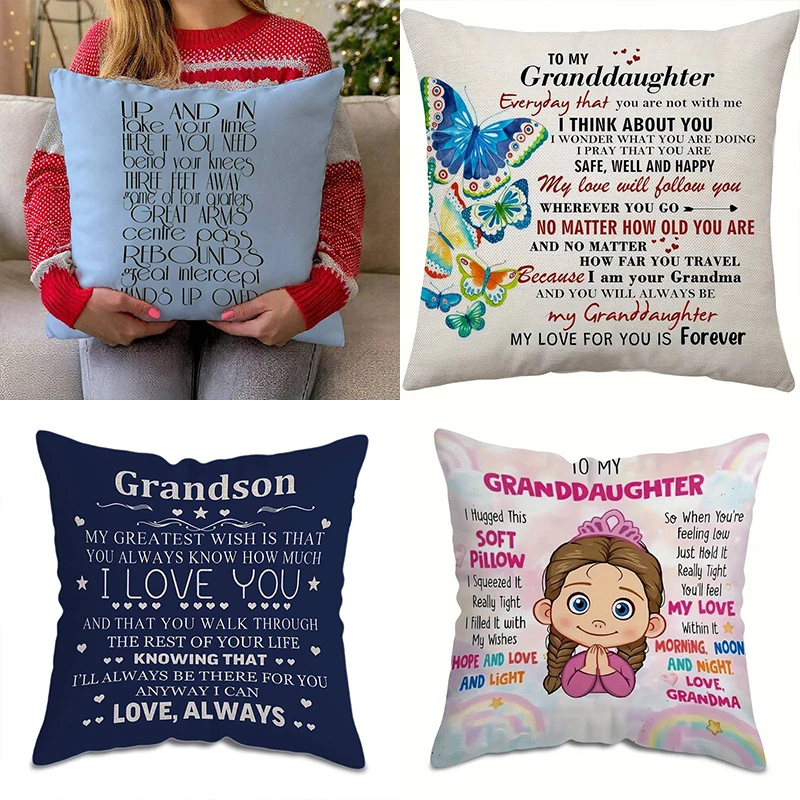 Подушка с теплым семейным посланием — наволочка с цитатой и дизайном на тему любящих внучат для нежного домашнего декора
Подушка с теплым семейным посланием — наволочка с цитатой и дизайном на тему любящих внучат для нежного домашнего декора