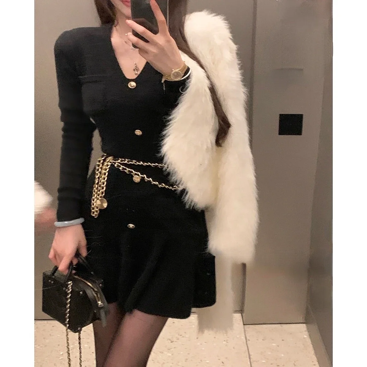 Knitted Sweater Dress Women Long Sleeve Slim Body Y2k Mini Dress Office Lady Elegant One Piece Dress Korean Fashion 2024 Autumn
Knitted Sweater Dress Women Long Sleeve Slim Body Y2k Mini Dress Office Lady Elegant One Piece Dress Korean Fashion 2024 Autumn