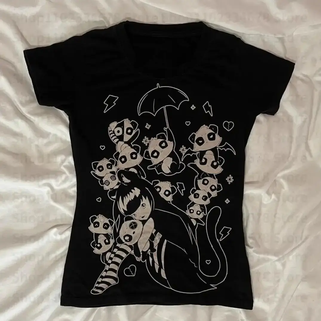 American Vintage Spicy Girl Harajuku Short Sleeved T-shirt Summer Cotton Rock Moto Biker Slim Fit Crop Top Y2k Graphic T Shirts
American Vintage Spicy Girl Harajuku Short Sleeved T-shirt Summer Cotton Rock Moto Biker Slim Fit Crop Top Y2k Graphic T Shirts