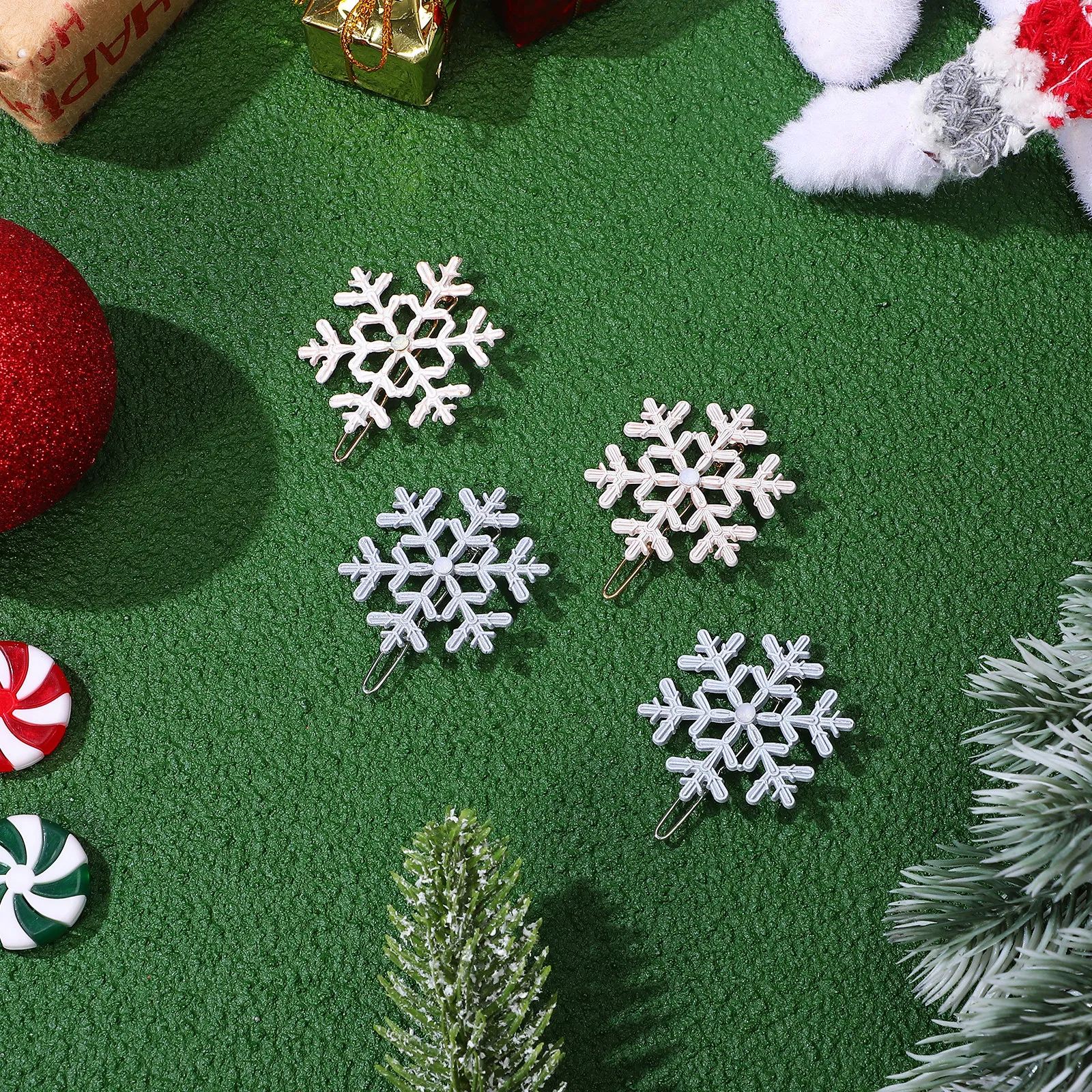 4Pcs Christmas Snowflake Hair Clips Elegant Shiny Alloy Barrettes for Women Girls Holiday Party Hair Accessories Daily Wear Gift
4Pcs Christmas Snowflake Hair Clips Elegant Shiny Alloy Barrettes for Women Girls Holiday Party Hair Accessories Daily Wear Gift