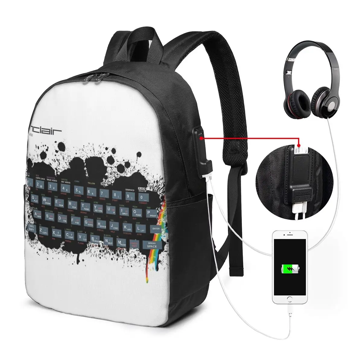 Retro Gaming Art - ZX Spectrum Backpack Travel Notebook Bag Computer College Student School Bag Laptop Shoulder Bags
Retro Gaming Art - ZX Spectrum Backpack Travel Notebook Bag Computer College Student School Bag Laptop Shoulder Bags