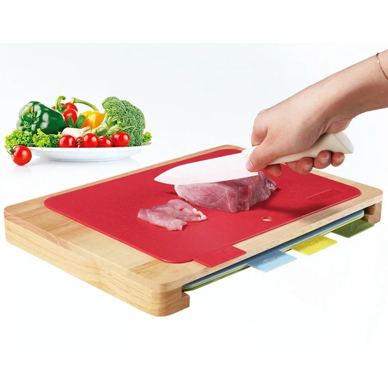 New Creative Food Grade Cutting Board Set Solid Wood + PP Plastic Plate Kitchen Fruit Meat Vegetable Non-slip Chopping Boards
New Creative Food Grade Cutting Board Set Solid Wood + PP Plastic Plate Kitchen Fruit Meat Vegetable Non-slip Chopping Boards