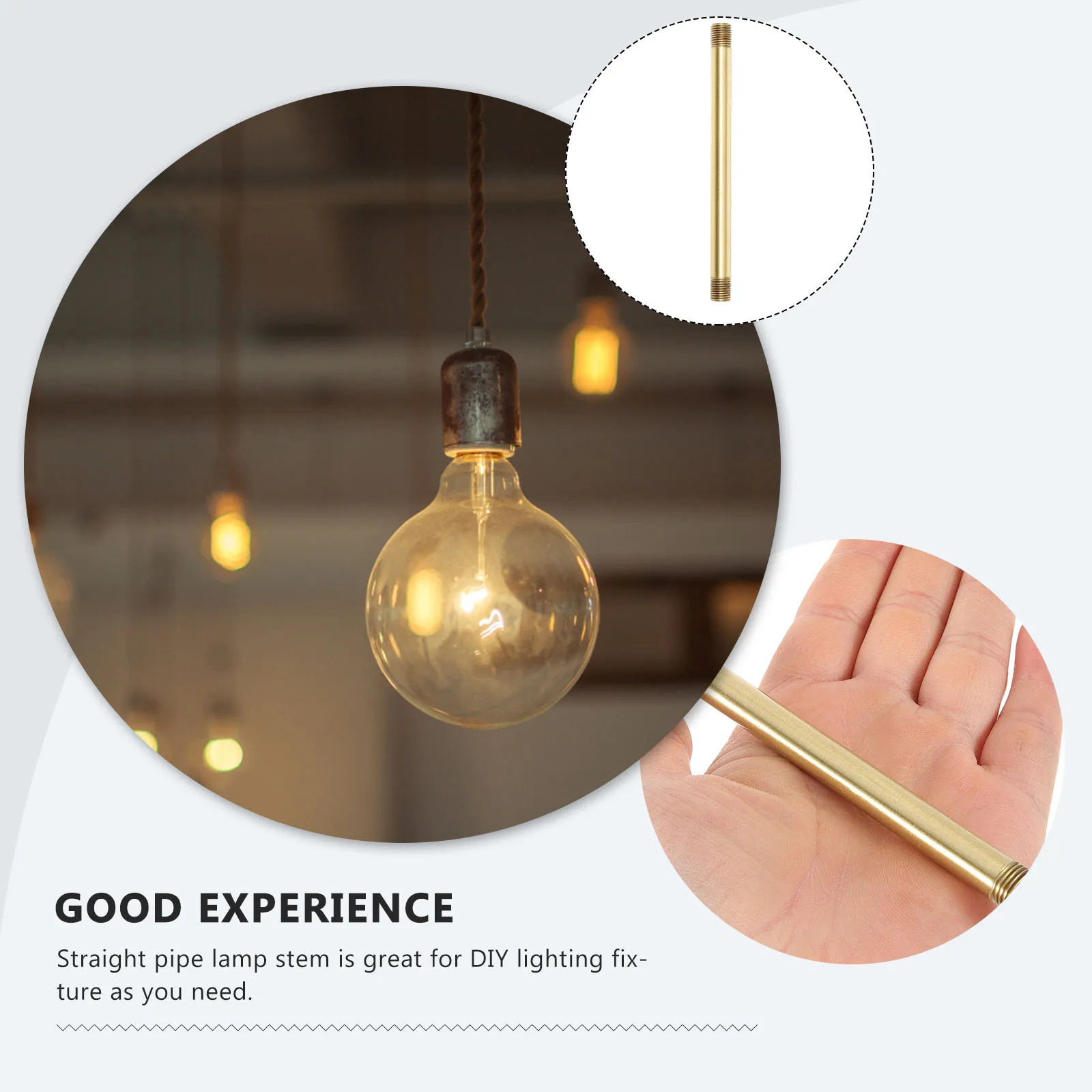 M10 Pure Copper Straight Tube Outer Thread Lighting Fixture Stem Parts for Table Repair Hanging Lamp Kit DIY Lamp
M10 Pure Copper Straight Tube Outer Thread Lighting Fixture Stem Parts for Table Repair Hanging Lamp Kit DIY Lamp