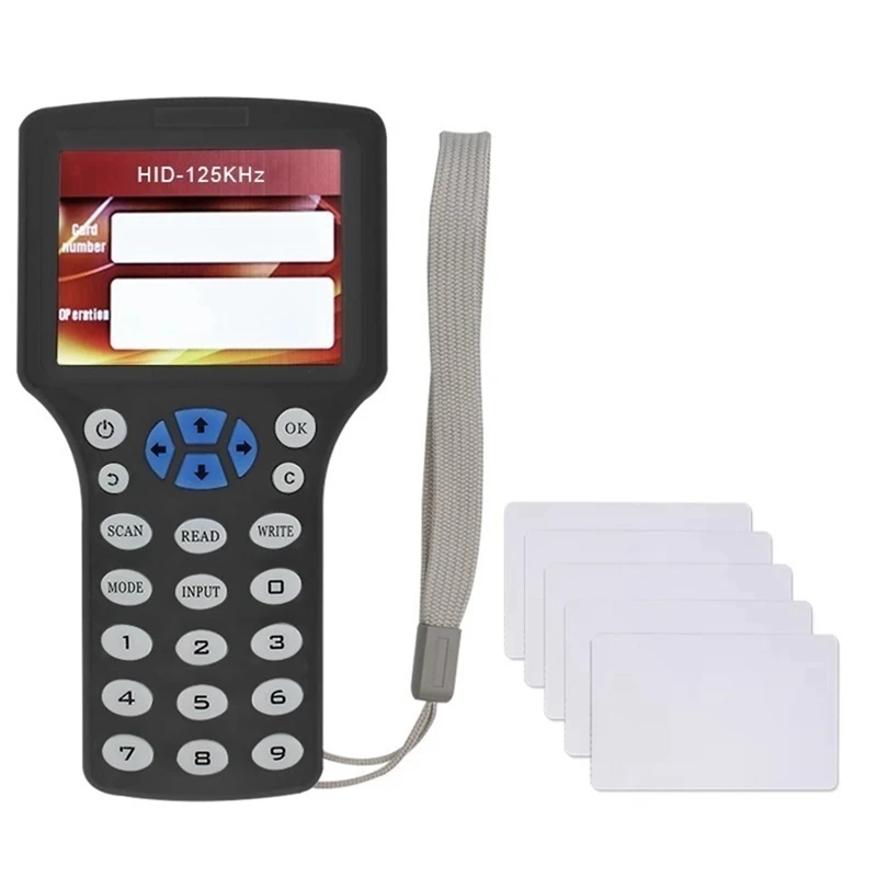 10 Frequency RFID NFC Smart Card Reader Writer Duplicator+5XCUID Card 125K 13.56Mhz RFID Copier Key Replicator
10 Frequency RFID NFC Smart Card Reader Writer Duplicator+5XCUID Card 125K 13.56Mhz RFID Copier Key Replicator