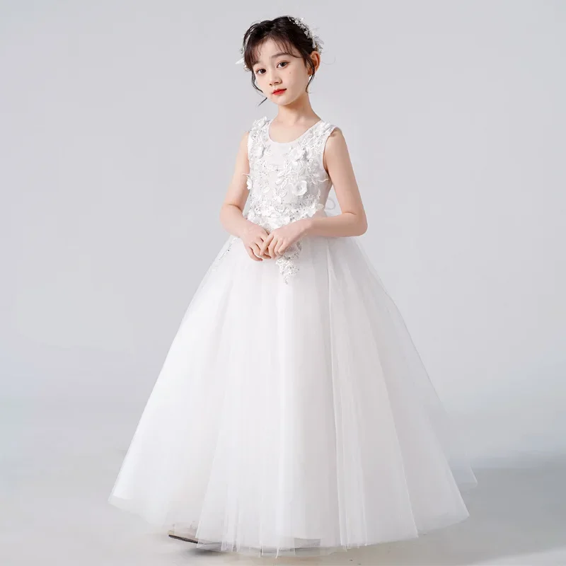 Summer Girls' Floral Mesh Sleeveless Long Performance Costume Princess Dress Sweet Puffy Dress
Summer Girls' Floral Mesh Sleeveless Long Performance Costume Princess Dress Sweet Puffy Dress
