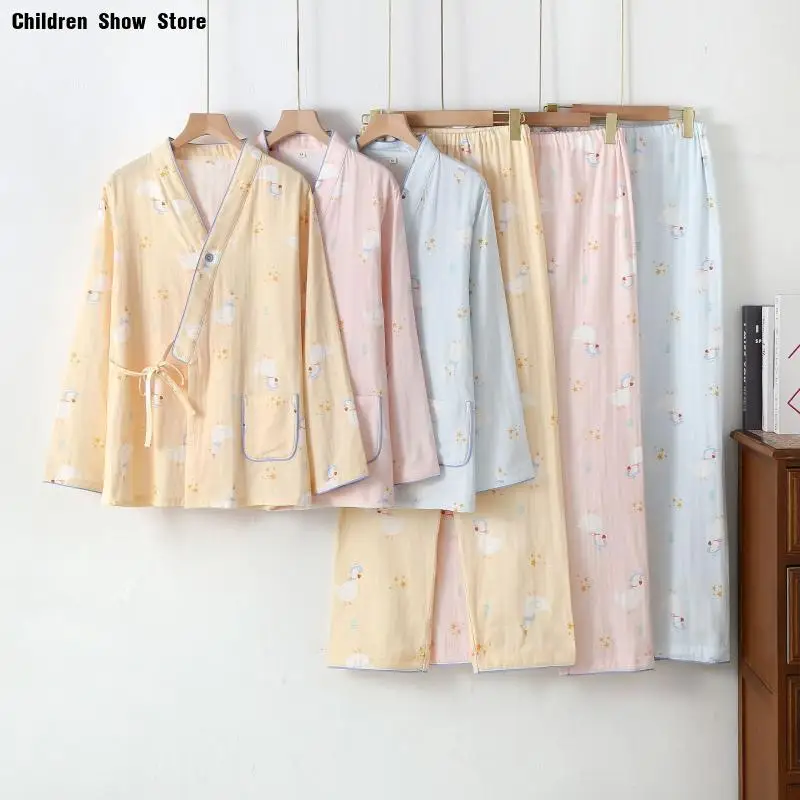 Women Sleepwear Soft Cotton Postpartum Clothing Summer Autumn New Pajamas Suit 2Pcs Print Homwear Nightwear Female Nightgown
Women Sleepwear Soft Cotton Postpartum Clothing Summer Autumn New Pajamas Suit 2Pcs Print Homwear Nightwear Female Nightgown