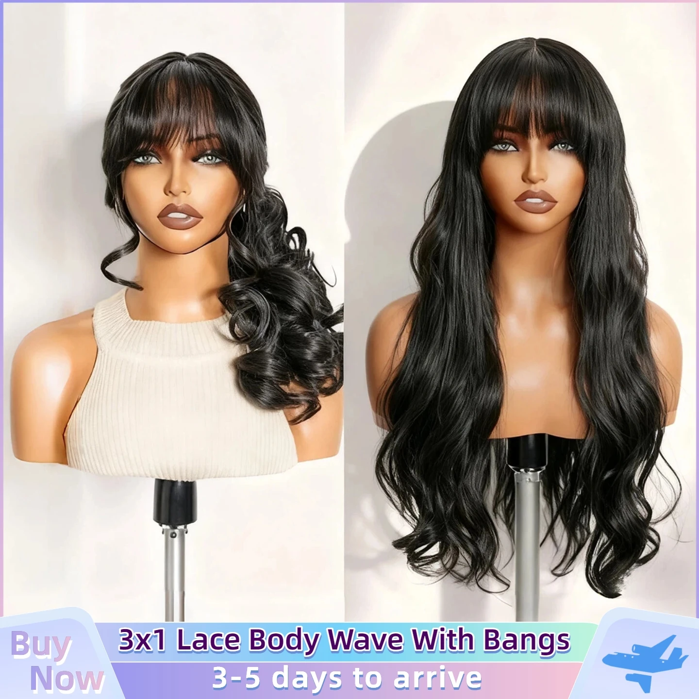 Body Wave 3x1 Lace Wigs Middle Part Human Hair Wig With Bangs for Black Women Natural Brazilian Hair Glueless Wigs 200 Density
Body Wave 3x1 Lace Wigs Middle Part Human Hair Wig With Bangs for Black Women Natural Brazilian Hair Glueless Wigs 200 Density