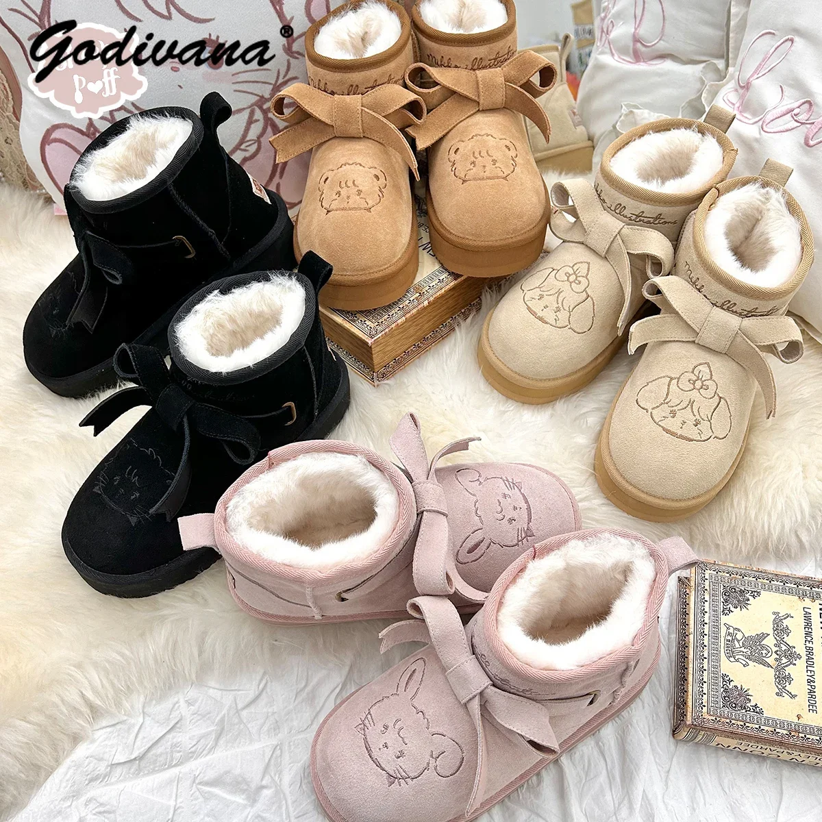 Original Cute Low-top Snow Boots New Winter Girls Warm Snow Boots with Velvet Cotton Shoes Female Plush Warm Short Boots
Original Cute Low-top Snow Boots New Winter Girls Warm Snow Boots with Velvet Cotton Shoes Female Plush Warm Short Boots