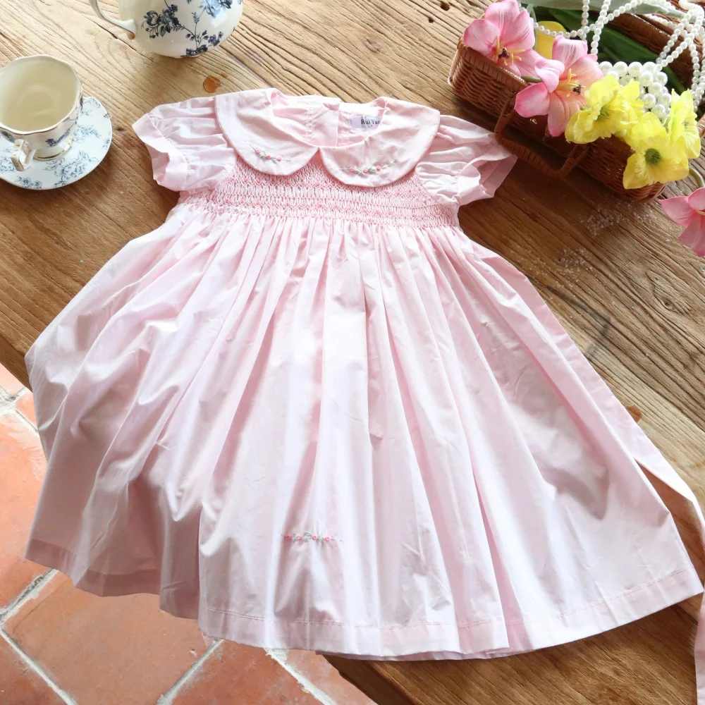 Girls Pink Cotton Handmade Smocked Dresses Summer 2025 Girls Princess Elegant Embroidery Dresses 2 3 4 5 6 Years Kids Clothes
Girls Pink Cotton Handmade Smocked Dresses Summer 2025 Girls Princess Elegant Embroidery Dresses 2 3 4 5 6 Years Kids Clothes