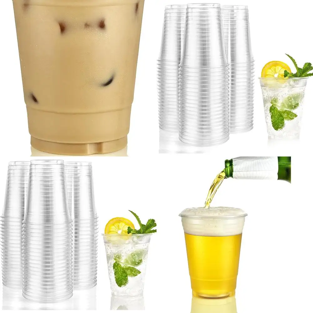 18 oz Crystal Clear Disposable Cups, 600 Pack, Durable PET, BPA-Free
18 oz Crystal Clear Disposable Cups, 600 Pack, Durable PET, BPA-Free