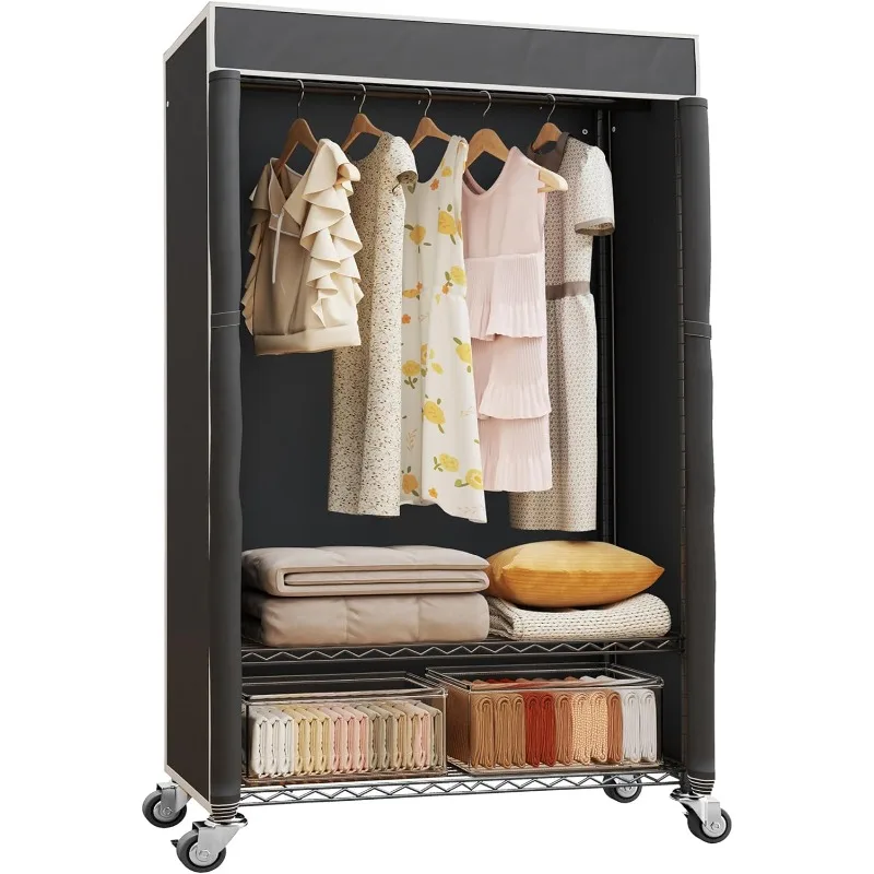Garment Rack with Cover,Rolling Heavy Duty Clothe Rack,Wardrobe Closet Organizer and Storage,Portable Closet for Hanging Clothes
Garment Rack with Cover,Rolling Heavy Duty Clothe Rack,Wardrobe Closet Organizer and Storage,Portable Closet for Hanging Clothes