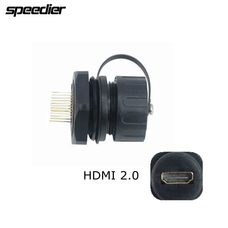 Waterproof HDMI2.0 Aviation Plug Connector HDMI A Female to 20Pin Dual Pass Module Adapter Video Signal Transmission Socket
Waterproof HDMI2.0 Aviation Plug Connector HDMI A Female to 20Pin Dual Pass Module Adapter Video Signal Transmission Socket