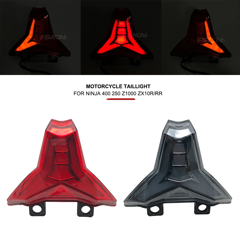 For KAWASAKI For Ninja 400 ZX10R Z1000 ZX6R ZX-6R ZX-10R Motorcycle Integrated Tail Light Turn Signal Rear Brake Lamp Taillight
For KAWASAKI For Ninja 400 ZX10R Z1000 ZX6R ZX-6R ZX-10R Motorcycle Integrated Tail Light Turn Signal Rear Brake Lamp Taillight