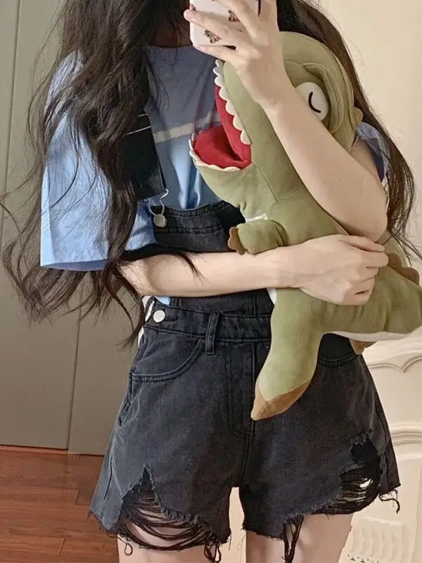 Slimming Denim Overalls Women's Summer Faionable Tassel ort Pants Design Large Size Casual Outfit for plus Size Girls
Slimming Denim Overalls Women's Summer Faionable Tassel ort Pants Design Large Size Casual Outfit for plus Size Girls