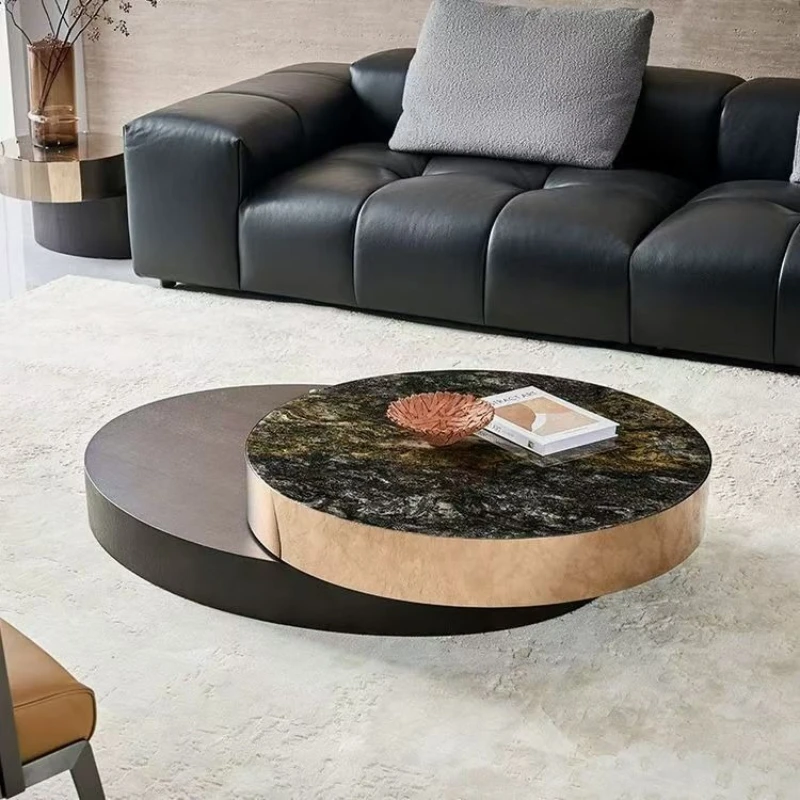 Living room rotating coffee table, smoked wood platinum diamond luxury stone
Living room rotating coffee table, smoked wood platinum diamond luxury stone