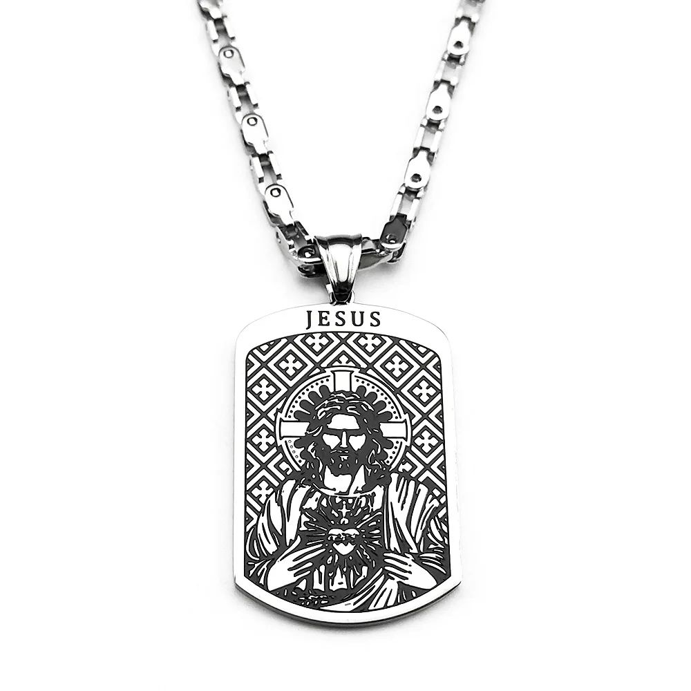 Jesus Sacred Heart Cross Pendant Necklaces For Women Men Stainless Steel Silver Color Classic Catholic Chain Jewelry Amulet
Jesus Sacred Heart Cross Pendant Necklaces For Women Men Stainless Steel Silver Color Classic Catholic Chain Jewelry Amulet