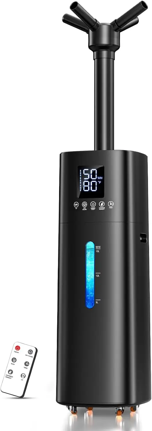 Large Room Humidifier 15l 4gal Coverage Misting Runtime Top Fill Auto Humidity Control Aroma Diffuser Sleep Mode Timer Auto Shut
Large Room Humidifier 15l 4gal Coverage Misting Runtime Top Fill Auto Humidity Control Aroma Diffuser Sleep Mode Timer Auto Shut