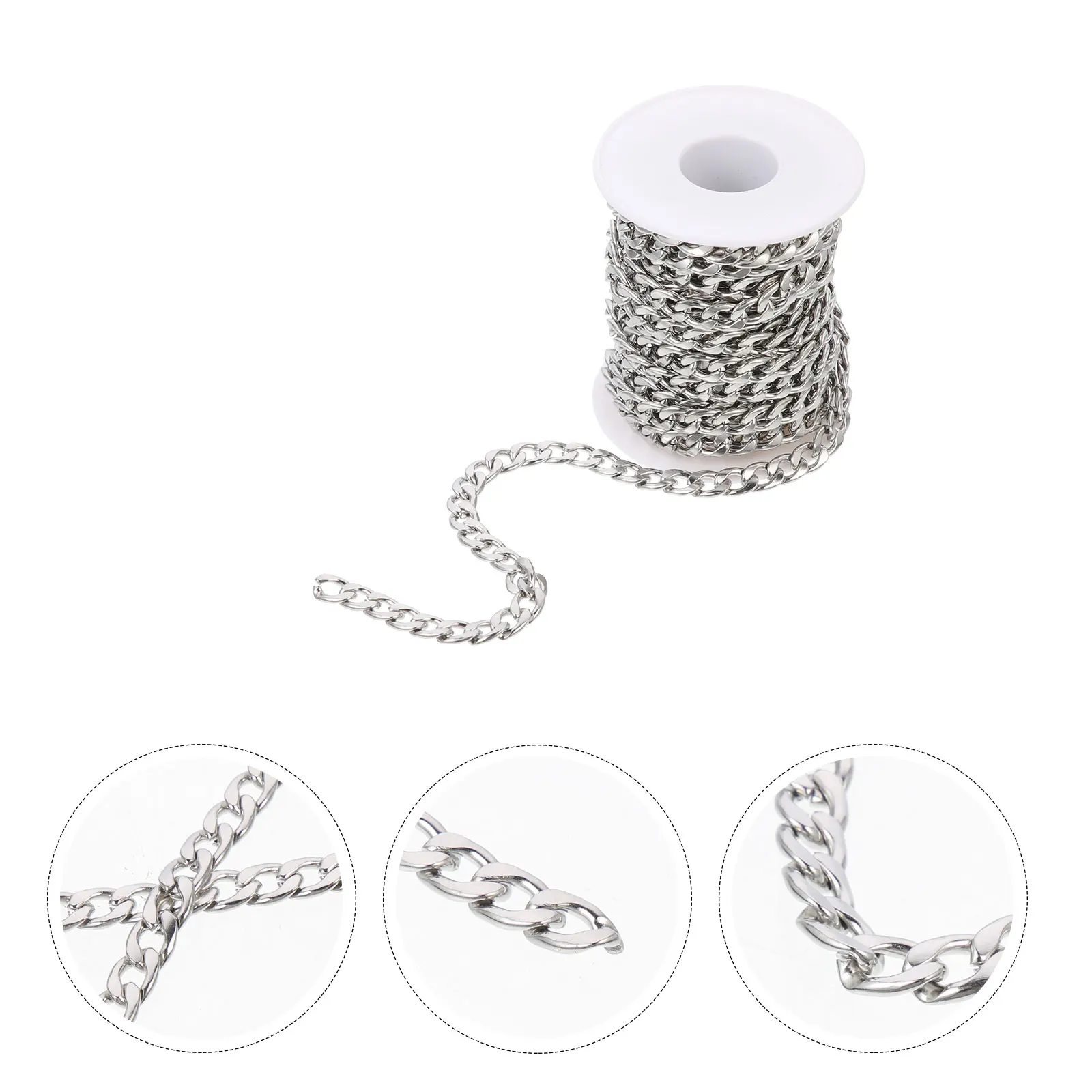 1 Roll Stainless Steel Bracelet Link Diy Necklace Metal Sweater Jewelry Making Chain Wide Flat Chain Connector For Diy Crafts
1 Roll Stainless Steel Bracelet Link Diy Necklace Metal Sweater Jewelry Making Chain Wide Flat Chain Connector For Diy Crafts