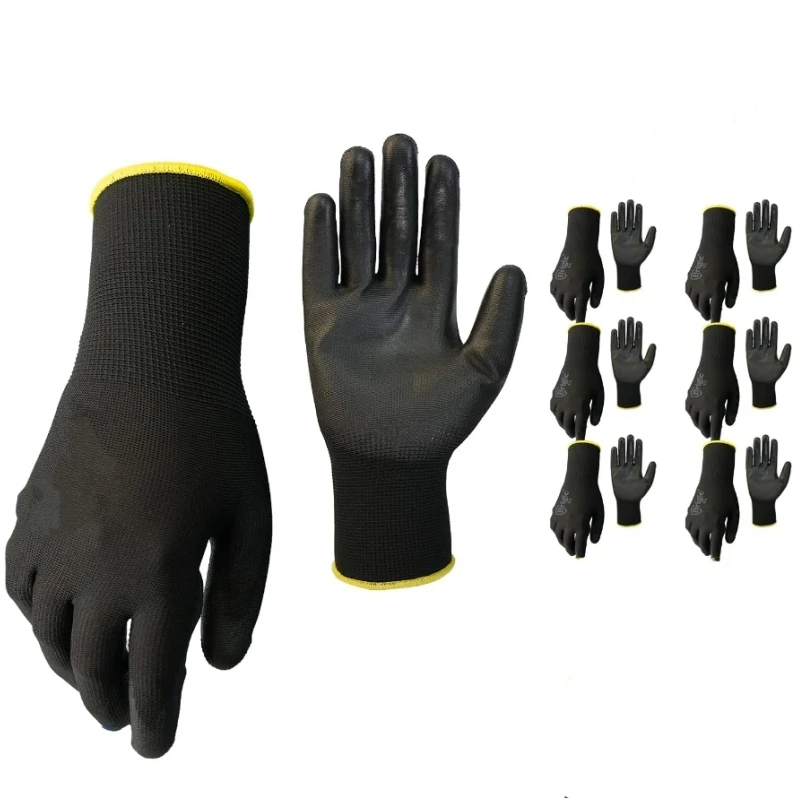 2Pairs Safety Work Gloves with Grip PU Coating 13 Gauge Seamless Knit Gloves for Men Women Mechanic Assembly Warehouse Gloves
2Pairs Safety Work Gloves with Grip PU Coating 13 Gauge Seamless Knit Gloves for Men Women Mechanic Assembly Warehouse Gloves