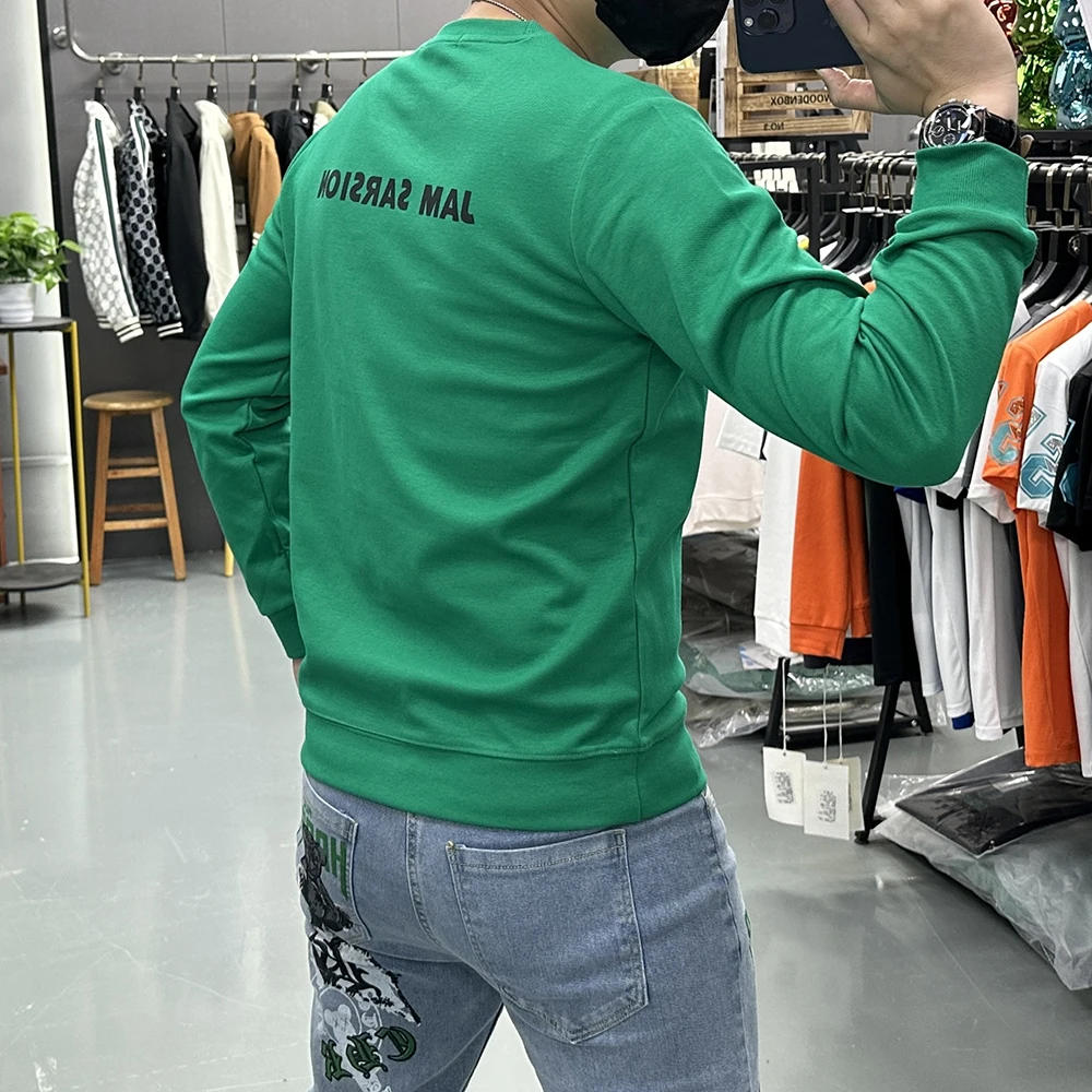 Men's New Hoodie Winter Fashion Long Sleeved Base Shirt Trendy Round Neck Pullover Top T-shirt Slim Fit Plush Trend Man Clothing
Men's New Hoodie Winter Fashion Long Sleeved Base Shirt Trendy Round Neck Pullover Top T-shirt Slim Fit Plush Trend Man Clothing
