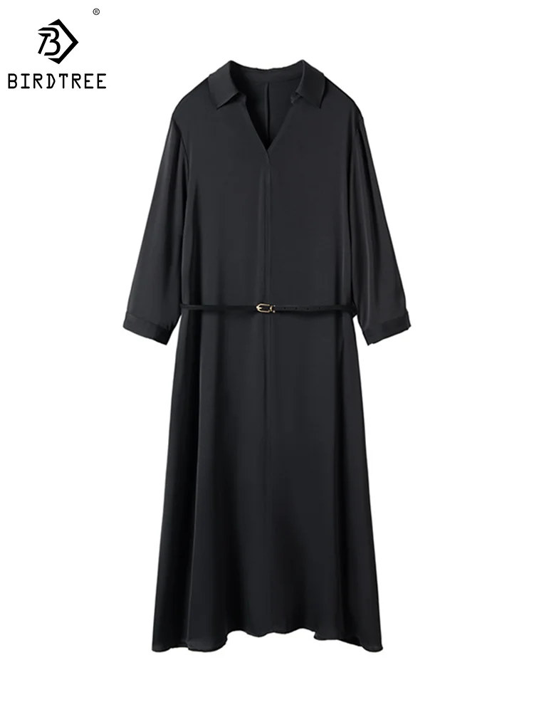 Birdtree 93%Mulberry Silk Women's Dresses 3/4 Sleeve Belted Waist Casual Large Loose Dress OL Summer Autumn 2023 New D383106QM
Birdtree 93%Mulberry Silk Women's Dresses 3/4 Sleeve Belted Waist Casual Large Loose Dress OL Summer Autumn 2023 New D383106QM