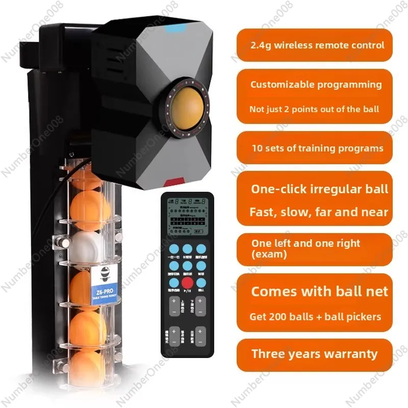 Z6-PRO table tennis serve machine, household, single automatic ball trainer, serve machine
Z6-PRO table tennis serve machine, household, single automatic ball trainer, serve machine