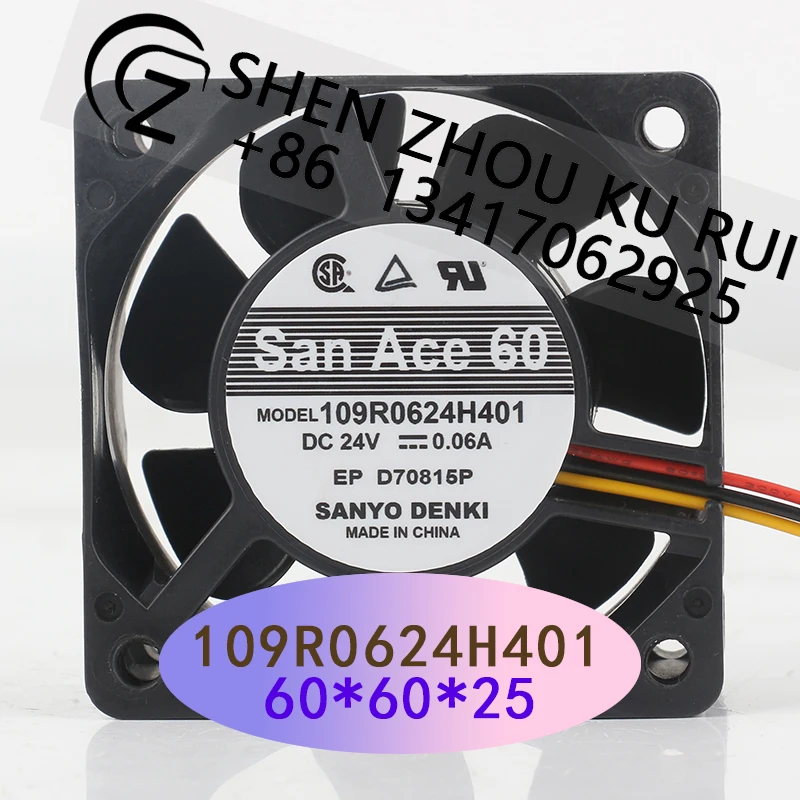 Sanyo ball bearing Server inverter Axial flow 5V 12V 48V DC 24V 0.06A AC EC 6025 60X60X25MM 6CM 3-wire 109R0624H401 Cooling fan
Sanyo ball bearing Server inverter Axial flow 5V 12V 48V DC 24V 0.06A AC EC 6025 60X60X25MM 6CM 3-wire 109R0624H401 Cooling fan