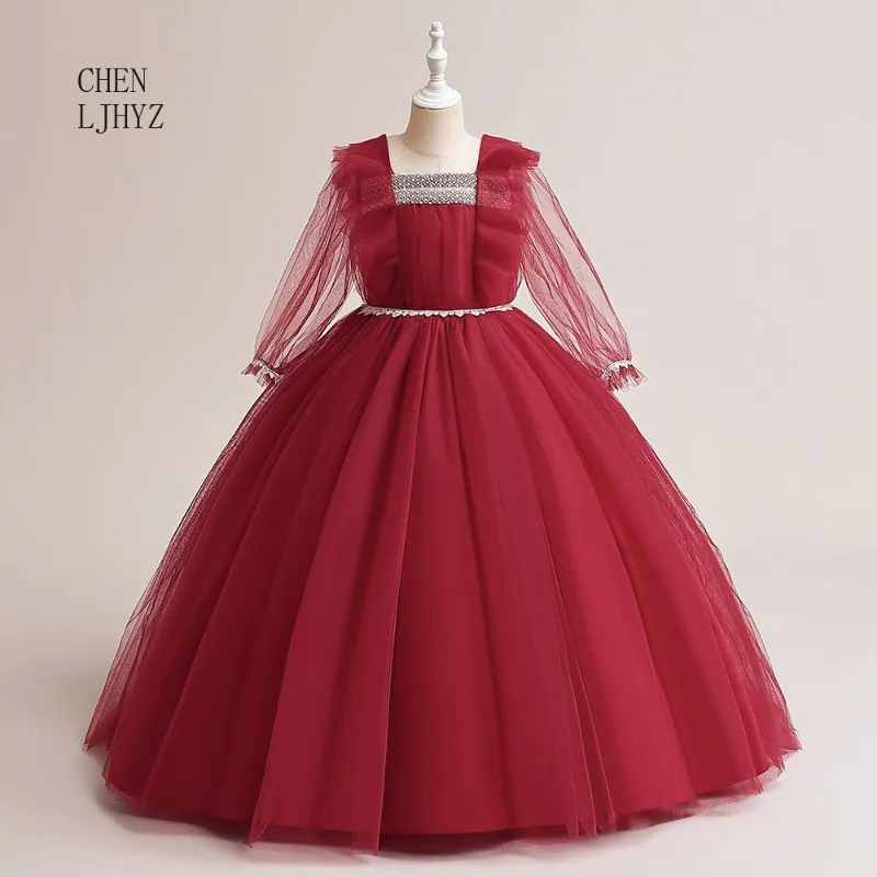 Elegant girl's chiffon sleeve princess party dress, suitable for flower girls, beauty pageants, waitresses, piano performances
Elegant girl's chiffon sleeve princess party dress, suitable for flower girls, beauty pageants, waitresses, piano performances