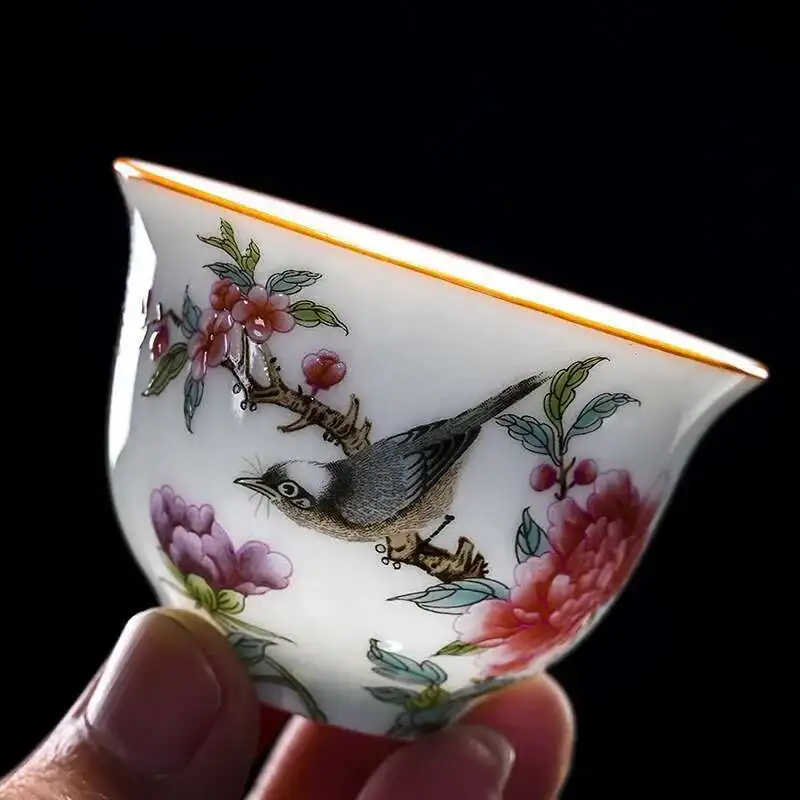 Ceramic Tea Cup Enamel Kung Fu Tea Tasting Cup White Porcelain Hand Drawn Personal Cup Master Cup Tea Cup
Ceramic Tea Cup Enamel Kung Fu Tea Tasting Cup White Porcelain Hand Drawn Personal Cup Master Cup Tea Cup