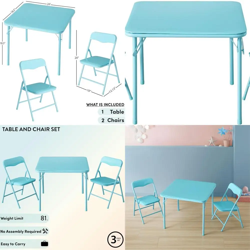 Детский набор из 3 предметов: синий квадратный стол с 2 складными стульями для игр в возрасте от 3 лет
Детский набор из 3 предметов: синий квадратный стол с 2 складными стульями для игр в возрасте от 3 лет