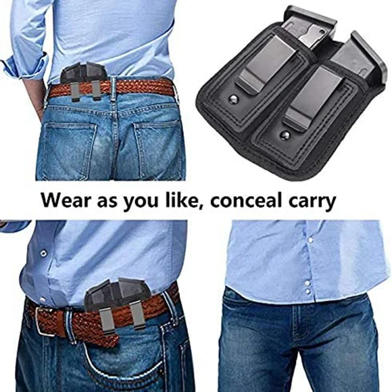 Тактический чехол для журналов 9 мм, нейлоновый зажим для ремня IWB для скрытого ношения GL 17 19 G2C Makarov CZ, аксессуар для охотничьего ружья
Тактический чехол для журналов 9 мм, нейлоновый зажим для ремня IWB для скрытого ношения GL 17 19 G2C Makarov CZ, аксессуар для охотничьего ружья