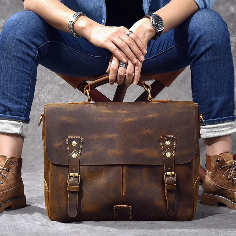 Mens classics Genuine Leather Messenger Bags Tote Crossbody Men's Briefcase Laptop 14'' Bag shoulder bag
Mens classics Genuine Leather Messenger Bags Tote Crossbody Men's Briefcase Laptop 14'' Bag shoulder bag