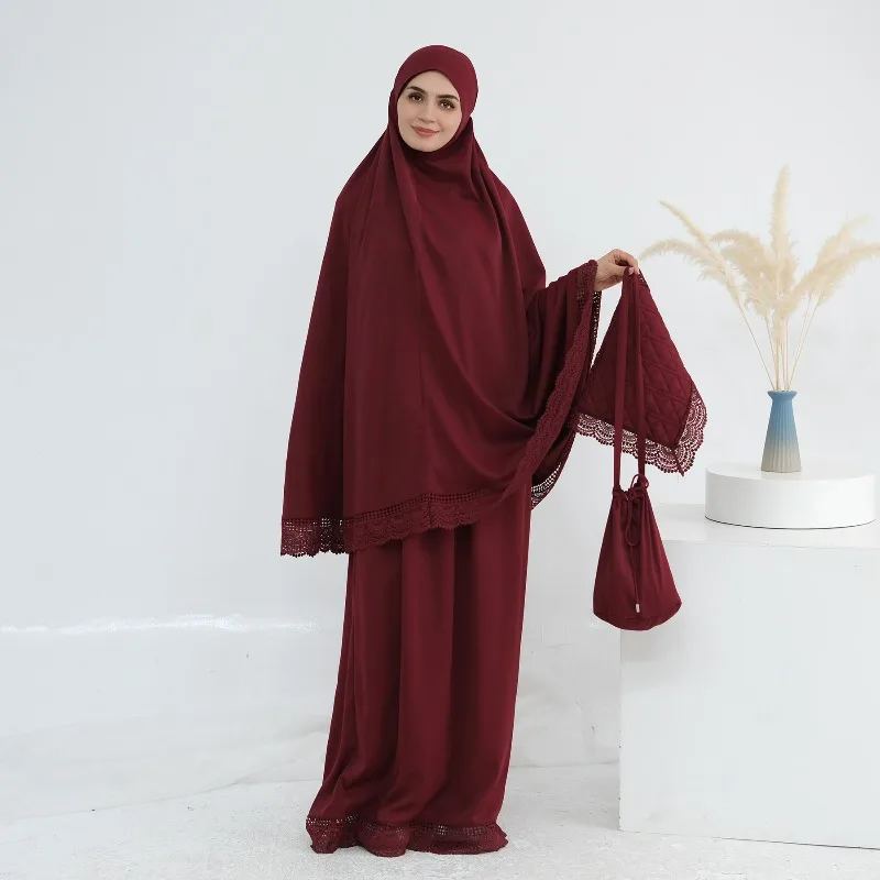 2026 New Women's 4-Piece Prayer Set Islamic Abaya Dubai Turkey Style Lace Trim Hijab Prayer Dress Ramadan Eid Umrah Salah Suit
2026 New Women's 4-Piece Prayer Set Islamic Abaya Dubai Turkey Style Lace Trim Hijab Prayer Dress Ramadan Eid Umrah Salah Suit