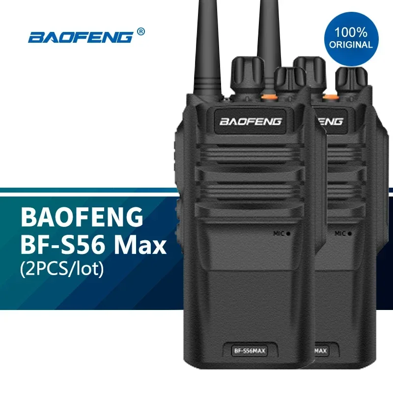 2pc Walkie Talkie Long Range 10KM BF S56 Max IP67 Waterproof High Power 10W рация Transceiver Portable Baofeng Ham Radio New
2pc Walkie Talkie Long Range 10KM BF S56 Max IP67 Waterproof High Power 10W рация Transceiver Portable Baofeng Ham Radio New