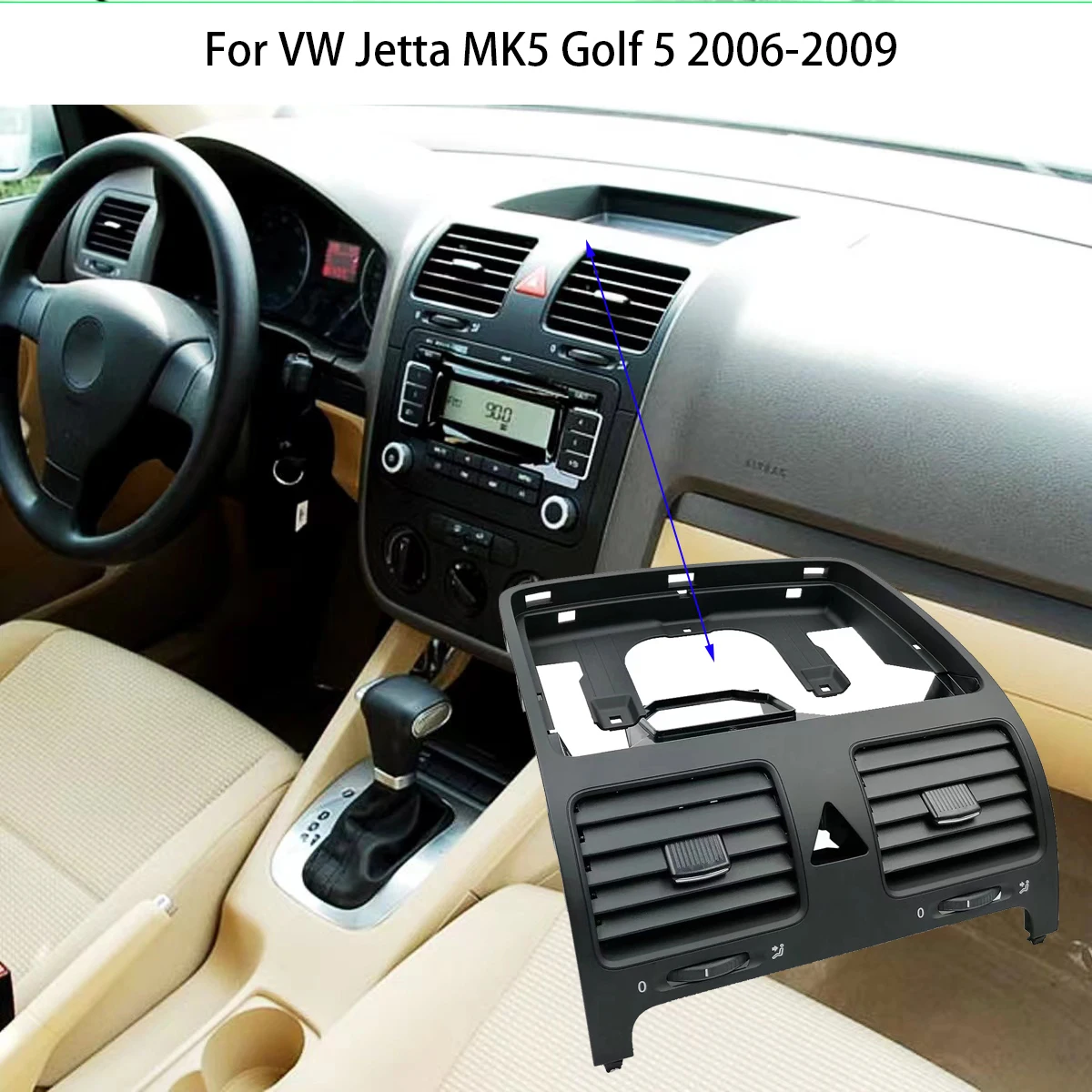 For VW Jetta MK5 Golf 5 Rabbit Black Dash Board Car Accessories Air Outlet Vent 1K0819728 1K0819703 1K0819704 1K0819203
For VW Jetta MK5 Golf 5 Rabbit Black Dash Board Car Accessories Air Outlet Vent 1K0819728 1K0819703 1K0819704 1K0819203