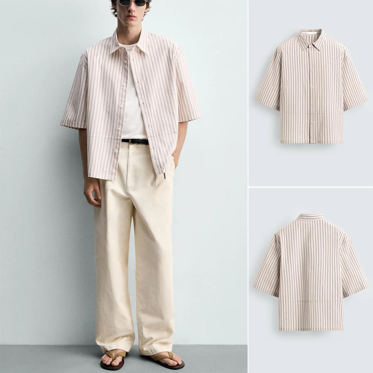 Summer New Men's Loose Fit Striped Shirt Short Sleeve Turn-down Collar Commuter Style Single Button Casual Polyester Fiber
Summer New Men's Loose Fit Striped Shirt Short Sleeve Turn-down Collar Commuter Style Single Button Casual Polyester Fiber