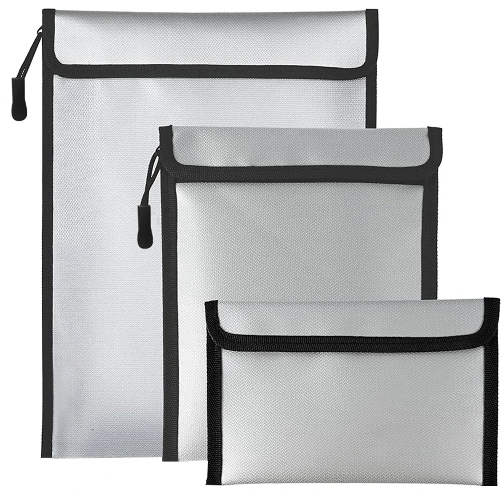 3 Pack Safe Upgraded Zipper Bags Fireproof Waterproof Money Document Bag Files Cards Passport Valuables Storage Pouch Home
3 Pack Safe Upgraded Zipper Bags Fireproof Waterproof Money Document Bag Files Cards Passport Valuables Storage Pouch Home