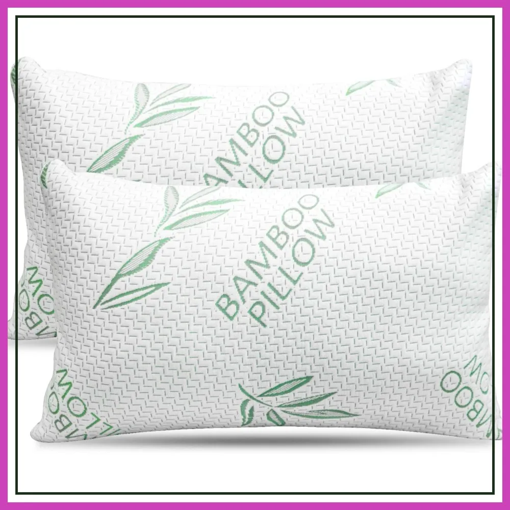King Size Cooling Shredded Memory Foam Pillows Set of 2 - Removable Bamboo Cover for Back, Stomach & Side Sleepers
King Size Cooling Shredded Memory Foam Pillows Set of 2 - Removable Bamboo Cover for Back, Stomach & Side Sleepers