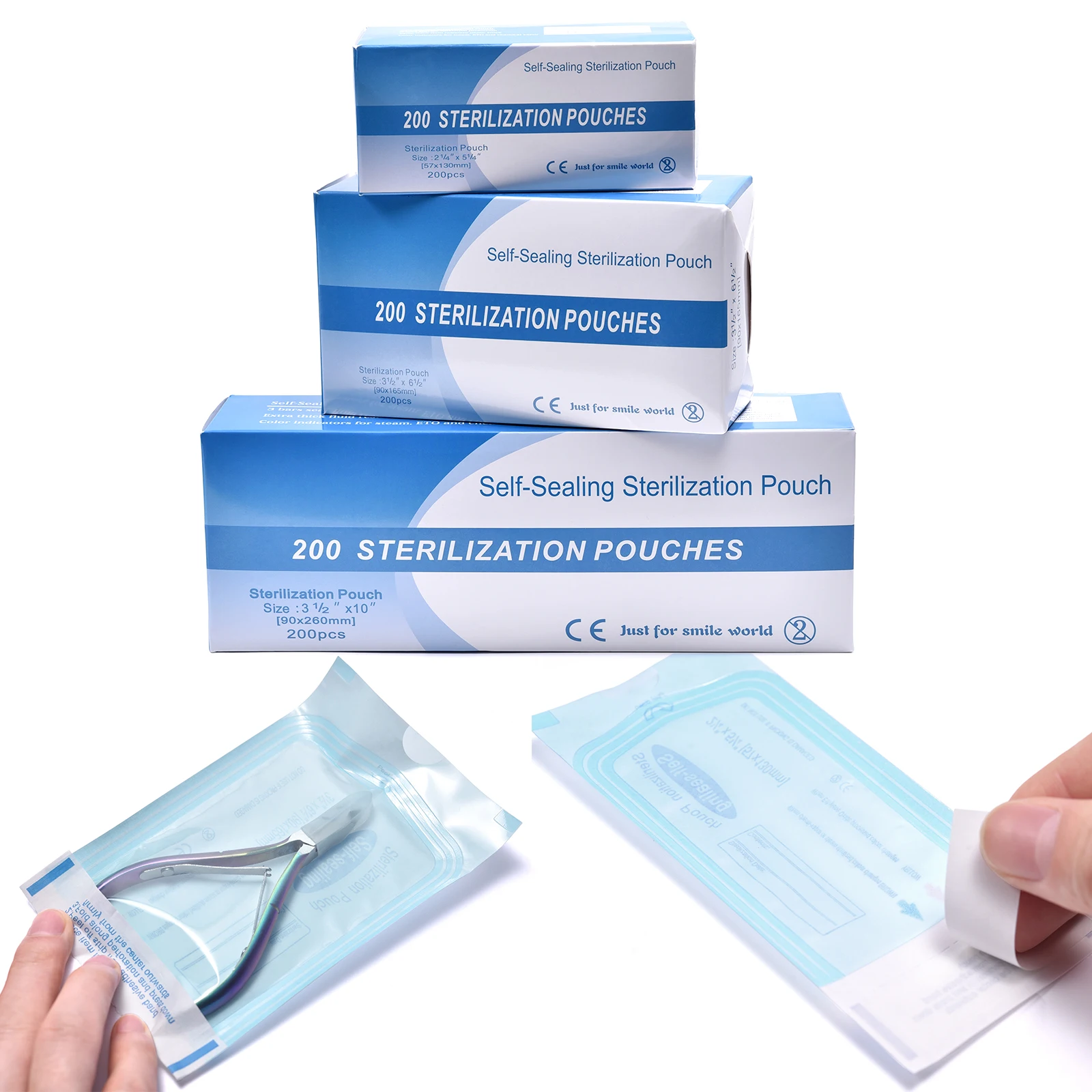 200Pcs Disposable Sterilization Pouches Bags Self-sealing Medical-grade Disinfection Bag for Nail Tools Art Dental Tattoo Access
200Pcs Disposable Sterilization Pouches Bags Self-sealing Medical-grade Disinfection Bag for Nail Tools Art Dental Tattoo Access