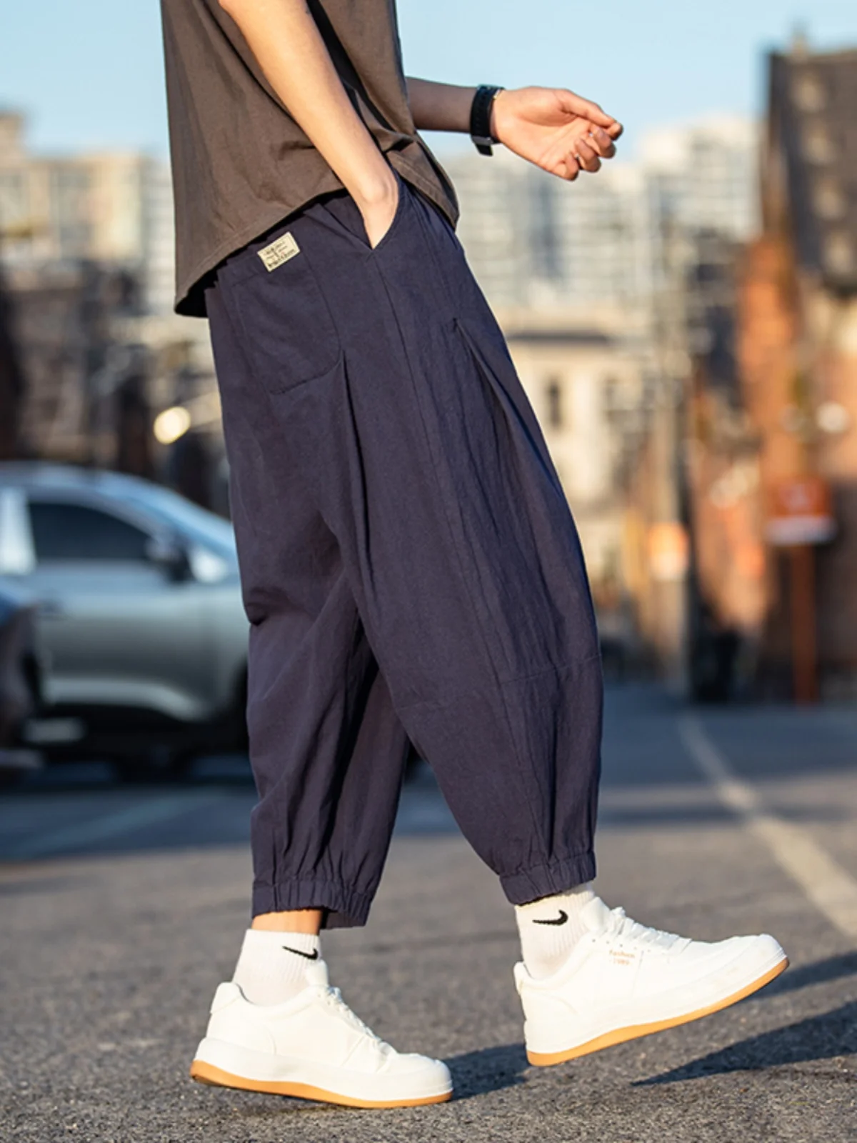 Loose Wide Leg Pants Men's Summer Thin Linen Seven-Foot Lantern Pants Cuffed Trousers Youthful Vitali Sle Beachwear
Loose Wide Leg Pants Men's Summer Thin Linen Seven-Foot Lantern Pants Cuffed Trousers Youthful Vitali Sle Beachwear