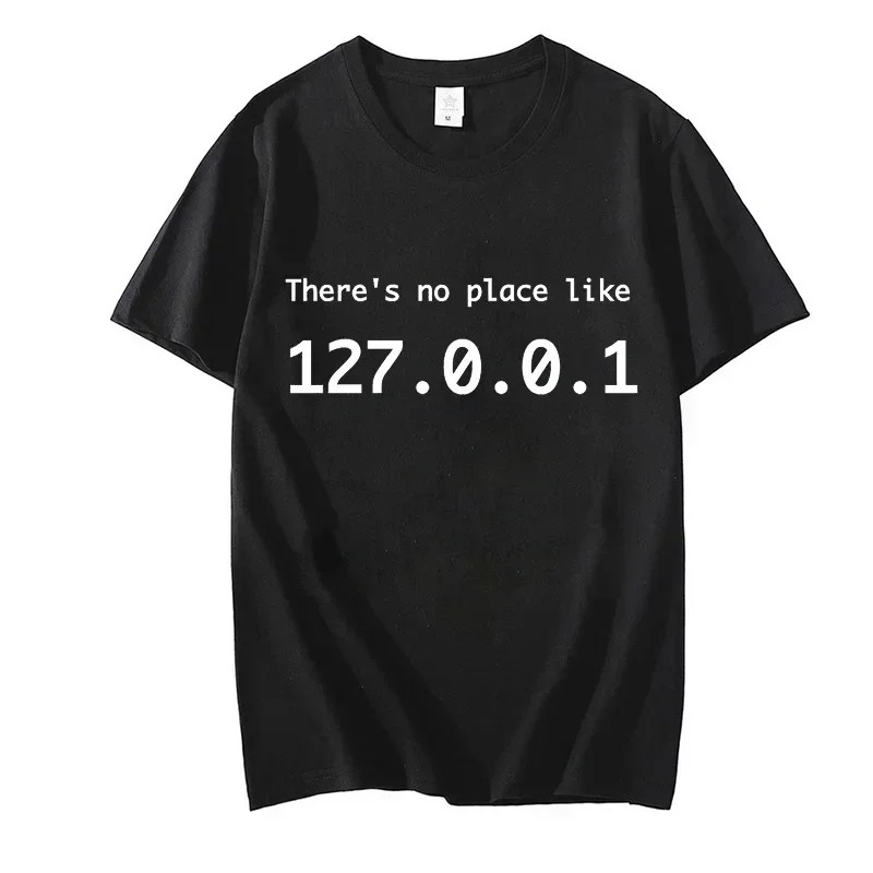 Мужская футболка с графическим рисунком IP There Is No Place Like 127.0.0.1 Компьютерная комедия Новинка Забавная футболка Программист Geek Мужские футболки
Мужская футболка с графическим рисунком IP There Is No Place Like 127.0.0.1 Компьютерная комедия Новинка Забавная футболка Программист Geek Мужские футболки