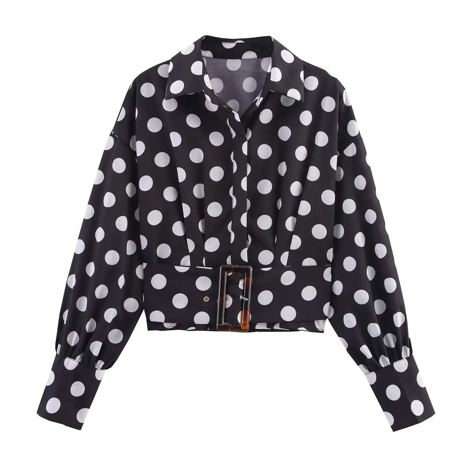 Topenomi Fashion Polka Dot Long Sleeve Shirt Women Autumn Winter Lapel Belt Waist Short Jacket Top Vintage Versatile Slim Blouse
Topenomi Fashion Polka Dot Long Sleeve Shirt Women Autumn Winter Lapel Belt Waist Short Jacket Top Vintage Versatile Slim Blouse