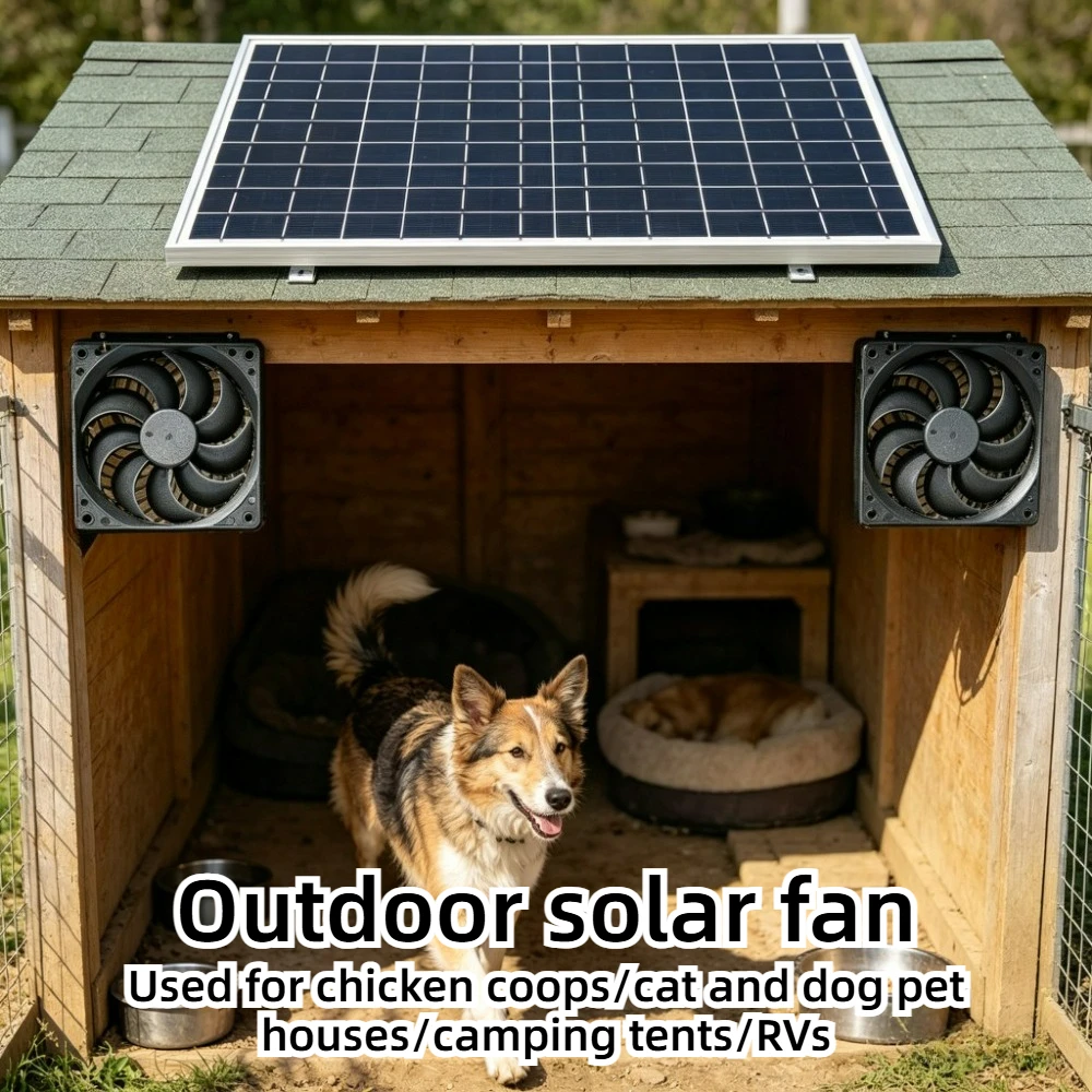 Solar Cooling Ventilation Fan 10W 15W Weather Resistant Exhaust Fan for Chicken Coop Pet House Dog House Greenhouse Shed RV
Solar Cooling Ventilation Fan 10W 15W Weather Resistant Exhaust Fan for Chicken Coop Pet House Dog House Greenhouse Shed RV