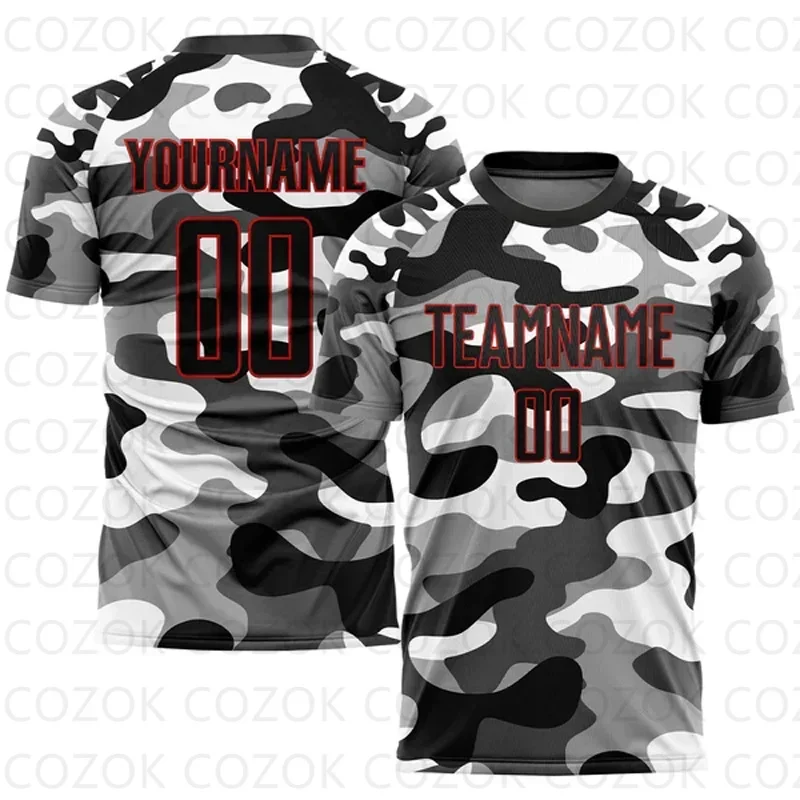 Customized Camouflage Color Football Jersey for Men Unisex Football Short Sleeves Athletic Tee Shirts
Customized Camouflage Color Football Jersey for Men Unisex Football Short Sleeves Athletic Tee Shirts