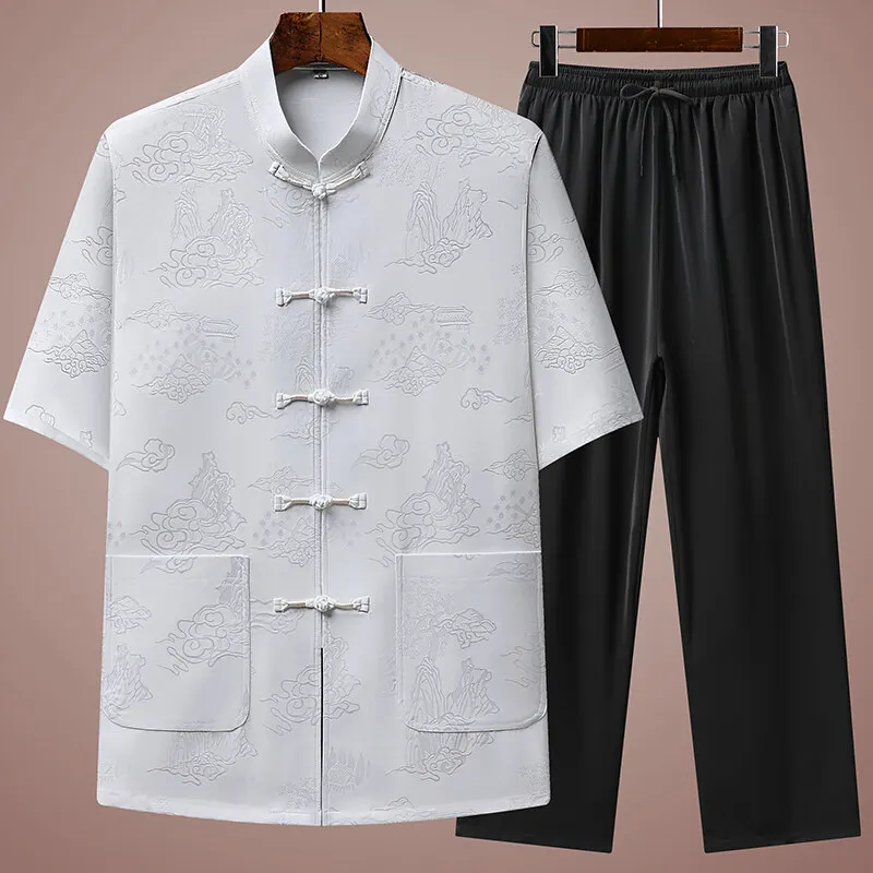 New Arrivals (Shirt + trousers)2025 summer Men's Chinese style sets men fashion short sleeve shirt High quality shirts Two Piece
New Arrivals (Shirt + trousers)2025 summer Men's Chinese style sets men fashion short sleeve shirt High quality shirts Two Piece