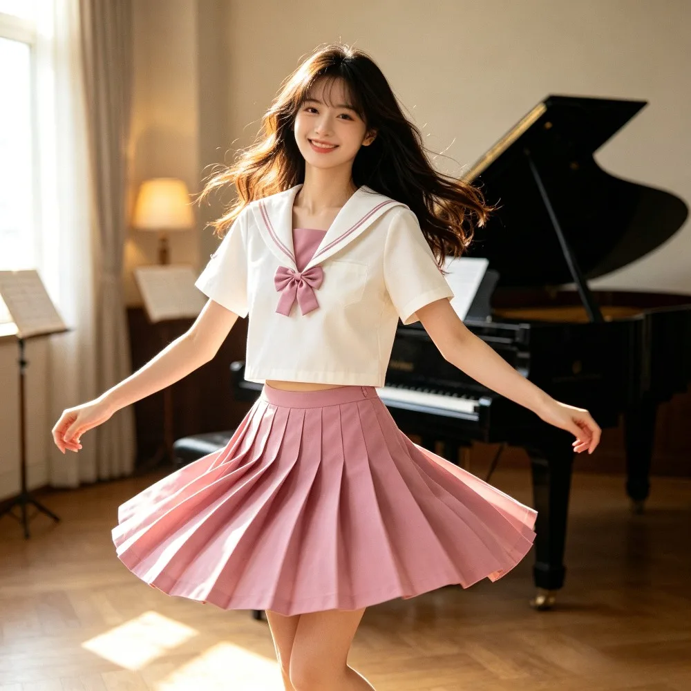 Japanese short Sleeve Mid-Layer Sailor JK School Uniform Skirt Set,Classic Student Outfit For Daily Campus Wear & Anime Cosplay
Japanese short Sleeve Mid-Layer Sailor JK School Uniform Skirt Set,Classic Student Outfit For Daily Campus Wear & Anime Cosplay